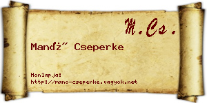 Manó Cseperke névjegykártya